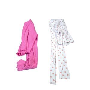 Pac Cares Cropped Shirts Set Of 2 Women Size S Long Sleeve Waffle Stitch Ribbed